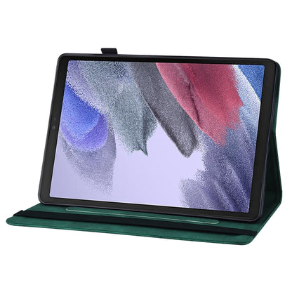For Samsung Galaxy Tab A7 Lite T220/T225 Big Butterfly Embossed Leather Tablet Case(Green) by bashfashion