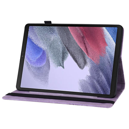 For Samsung Galaxy Tab A7 Lite T220/T225 Big Butterfly Embossed Leather Tablet Case(Purple) by bashfashion