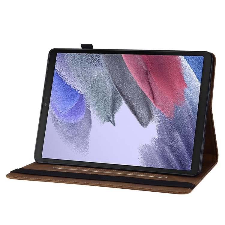 For Samsung Galaxy Tab A7 Lite T220/T225 Big Butterfly Embossed Leather Tablet Case(Brown) by bashfashion