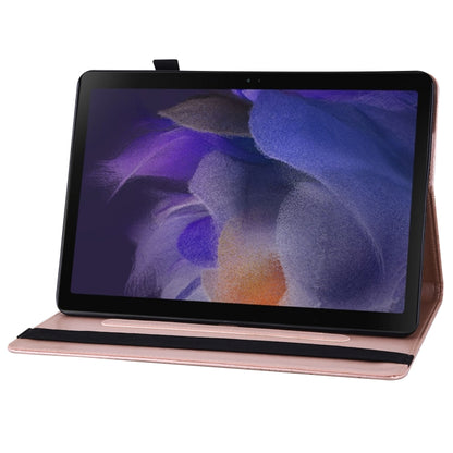 For Samsung Galaxy Tab A8 Big Butterfly Embossed Leather Tablet Case(Rose Gold) by bashfashion
