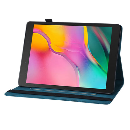 For Samsung Galaxy Tab A 8.0 2019 T290/T295 Big Butterfly Embossed Leather Tablet Case(Blue) by bashfashion