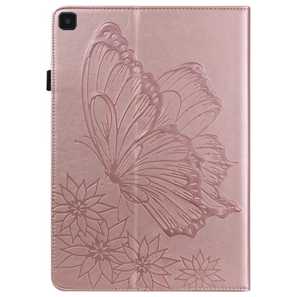 For Samsung Galaxy Tab A 8.0 2019 T290/T295 Big Butterfly Embossed Leather Tablet Case(Rose Gold) by bashfashion