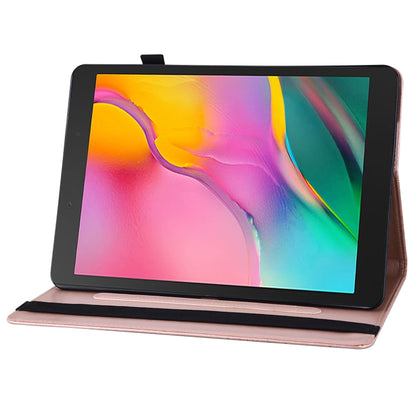 For Samsung Galaxy Tab A 8.0 2019 T290/T295 Big Butterfly Embossed Leather Tablet Case(Rose Gold) by bashfashion