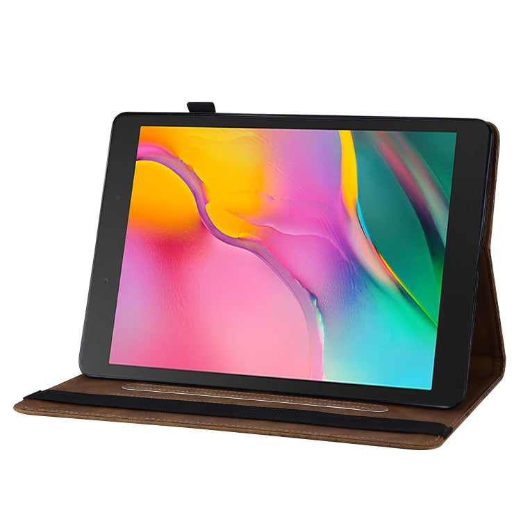 For Samsung Galaxy Tab A 8.0 2019 T290/T295 Big Butterfly Embossed Leather Tablet Case(Brown) by bashfashion