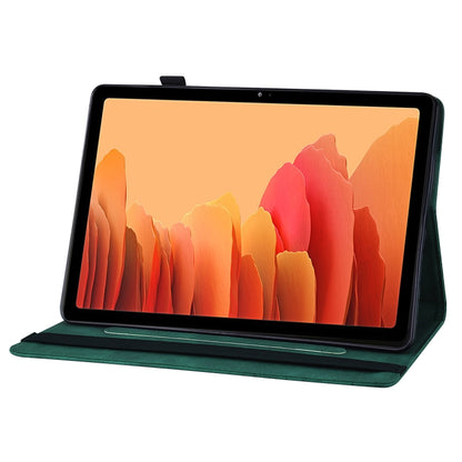 For Samsung Galaxy Tab S5e T720/T725 Big Butterfly Embossed Leather Tablet Case(Green) by bashfashion