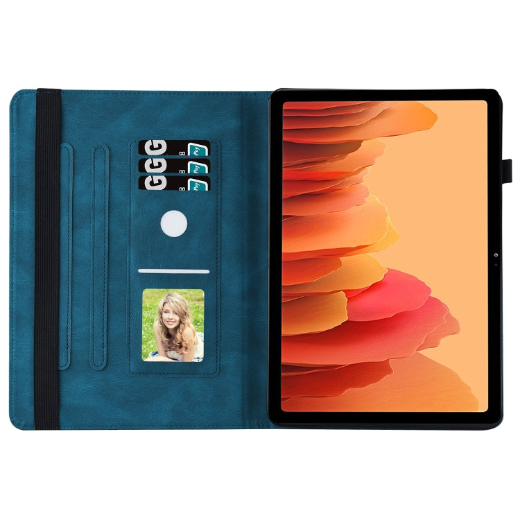 For Samsung Galaxy Tab S5e T720/T725 Big Butterfly Embossed Leather Tablet Case(Blue) by bashfashion