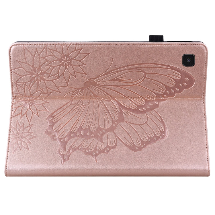 For Samsung Galaxy Tab S5e T720/T725 Big Butterfly Embossed Leather Tablet Case(Rose Gold) by bashfashion