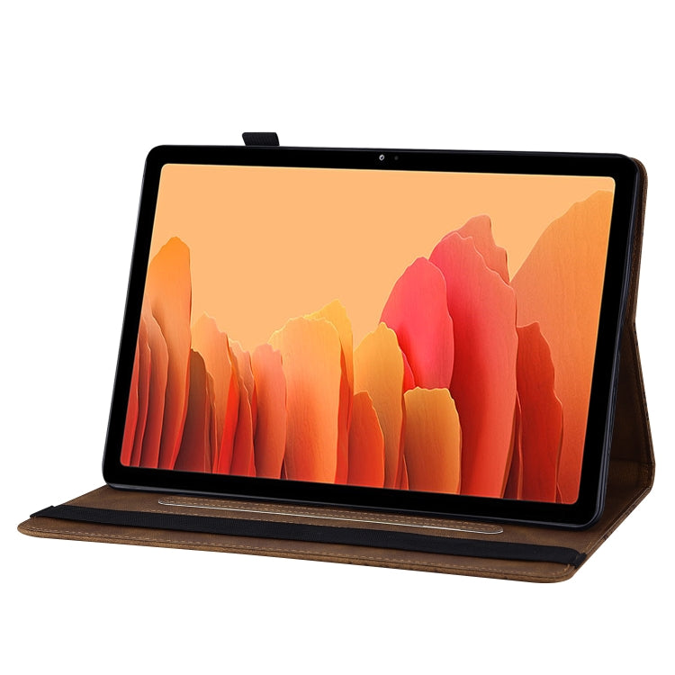 For Samsung Galaxy Tab S5e T720/T725 Big Butterfly Embossed Leather Tablet Case(Brown) by bashfashion