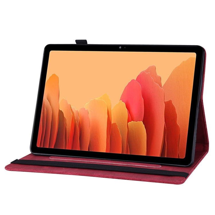 For Samsung Galaxy Tab S5e T720/T725 Big Butterfly Embossed Leather Tablet Case(Red) by bashfashion