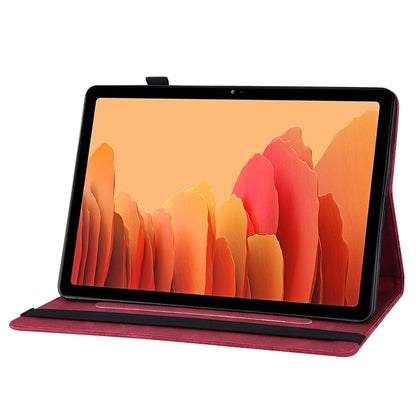 For Samsung Galaxy Tab S5e T720/T725 Big Butterfly Embossed Leather Tablet Case(Red) by bashfashion