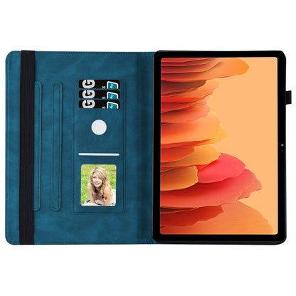 For Samsung Galaxy Tab A7 T500 Big Butterfly Embossed Leather Tablet Case(Blue) by bashfashion