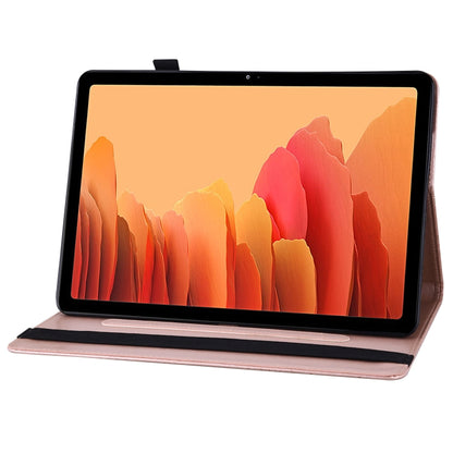 For Samsung Galaxy Tab A7 T500 Big Butterfly Embossed Leather Tablet Case(Rose Gold) by bashfashion