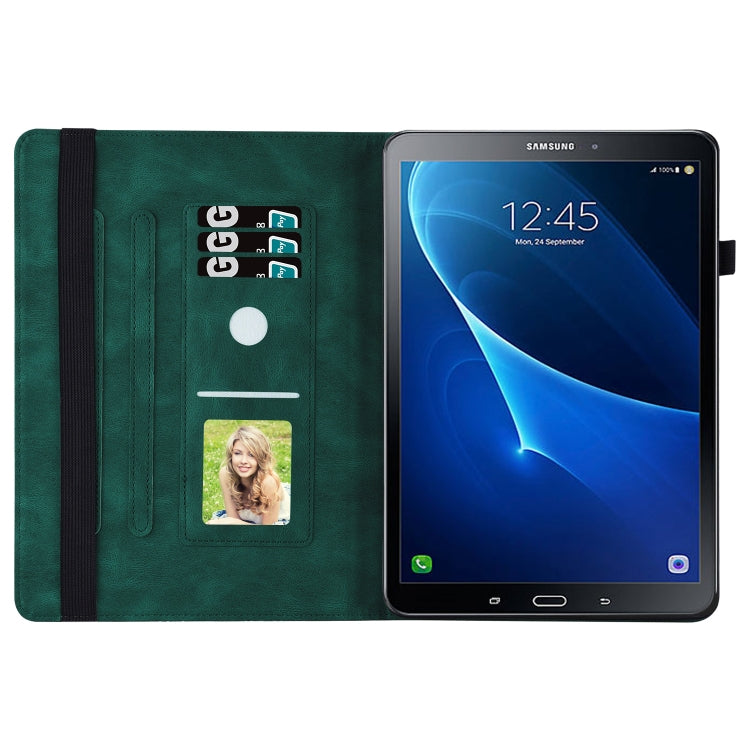 For Samsung Galaxy Tab S2 9.7 T810/T815 Big Butterfly Embossed Leather Tablet Case(Green) by bashfashion