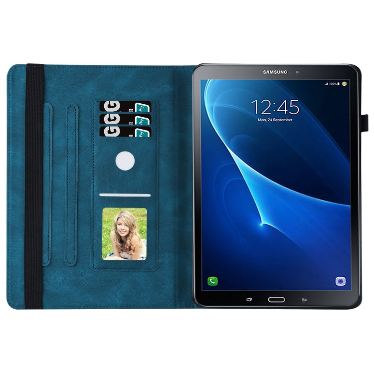 For Samsung Galaxy Tab S2 9.7 T810/T815 Big Butterfly Embossed Leather Tablet Case(Blue) by bashfashion