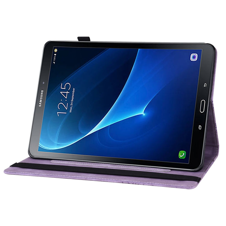 For Samsung Galaxy Tab S2 9.7 T810/T815 Big Butterfly Embossed Leather Tablet Case(Purple) by bashfashion