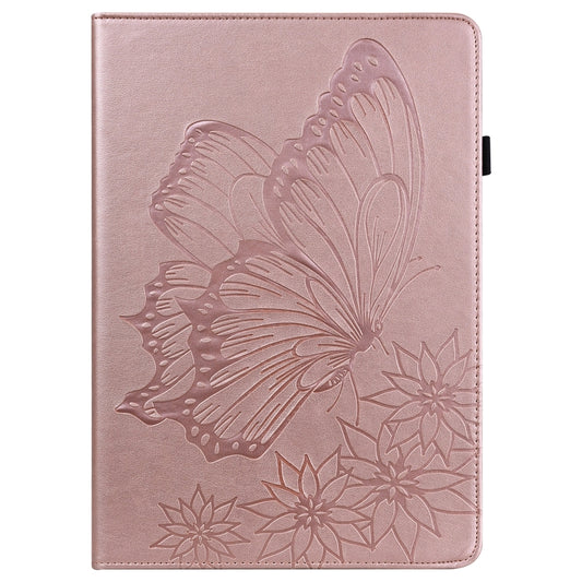 For Samsung Galaxy Tab S2 9.7 T810/T815 Big Butterfly Embossed Leather Tablet Case(Rose Gold) by bashfashion