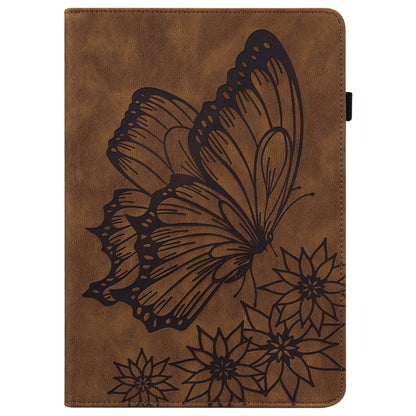 For Samsung Galaxy Tab S2 9.7 T810/T815 Big Butterfly Embossed Leather Tablet Case(Brown) by bashfashion