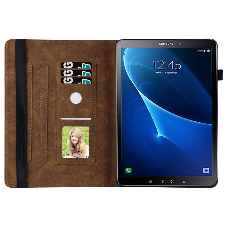 For Samsung Galaxy Tab S2 9.7 T810/T815 Big Butterfly Embossed Leather Tablet Case(Brown) by bashfashion