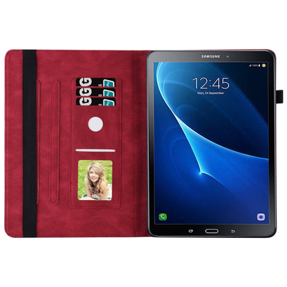 For Samsung Galaxy Tab S2 9.7 T810/T815 Big Butterfly Embossed Leather Tablet Case(Red) by bashfashion