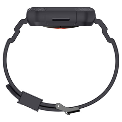 Integrated Carbon Fiber Pattern Silicone Watch Band For Apple Watch Series 9&8&7 41mm / SE 3&SE 2&6&SE&5&4 40mm / 3&2&1 38mm(Grey) by bashfashion