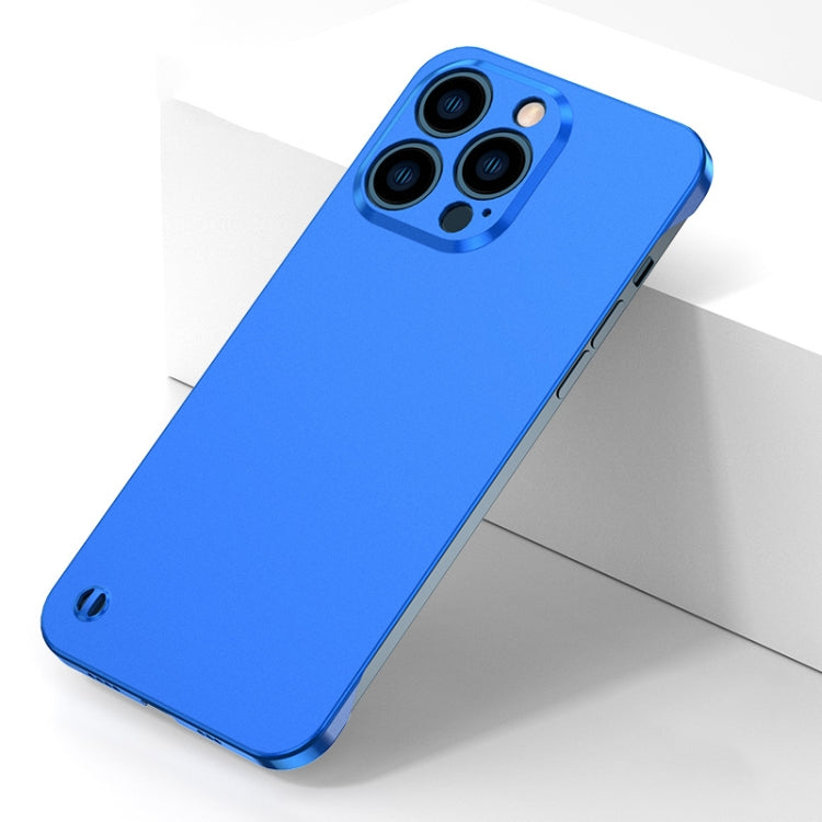 For iPhone 13 Pro Electroplating Frosted Frameless Phone Case (Blue) by bashfashion