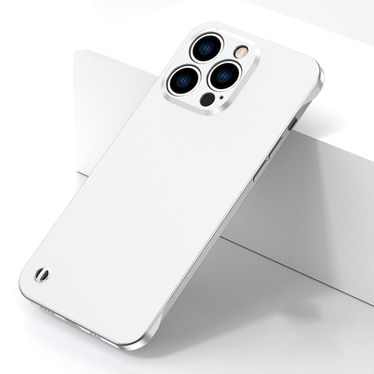 For iPhone 13 Pro Max Electroplating Frosted Frameless Phone Case (White) by bashfashion