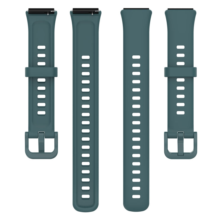 For Huawei Band 7 Silicone Watch Band(Dark Green) by bashfashion