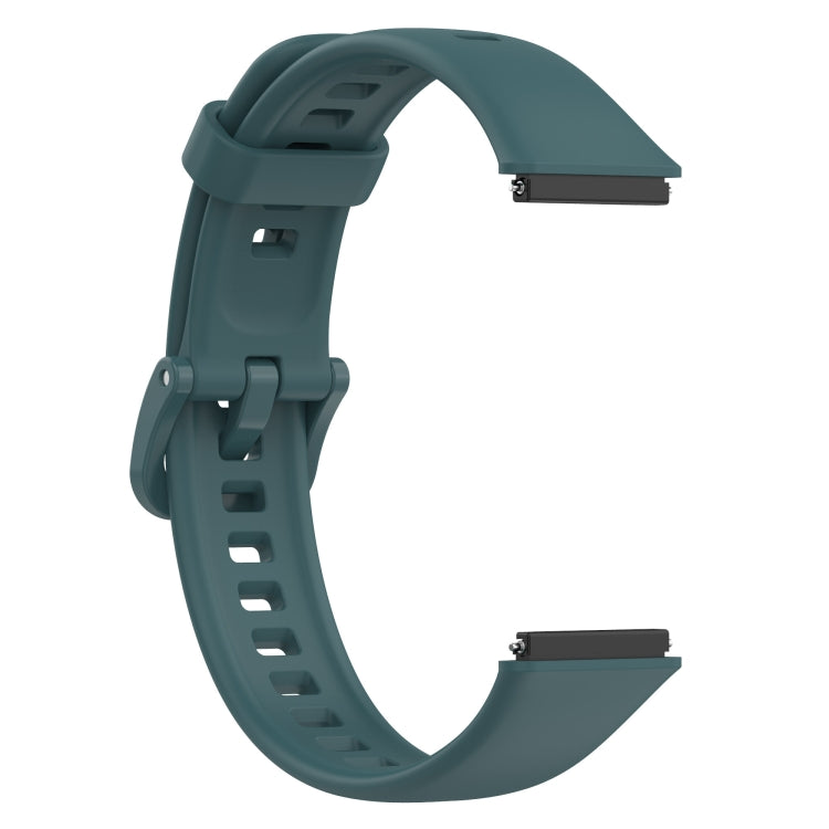 For Huawei Band 7 Silicone Watch Band(Dark Green) by bashfashion