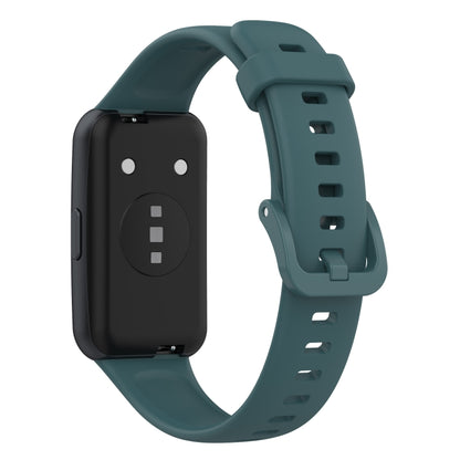 For Huawei Band 7 Silicone Watch Band(Dark Green) by bashfashion