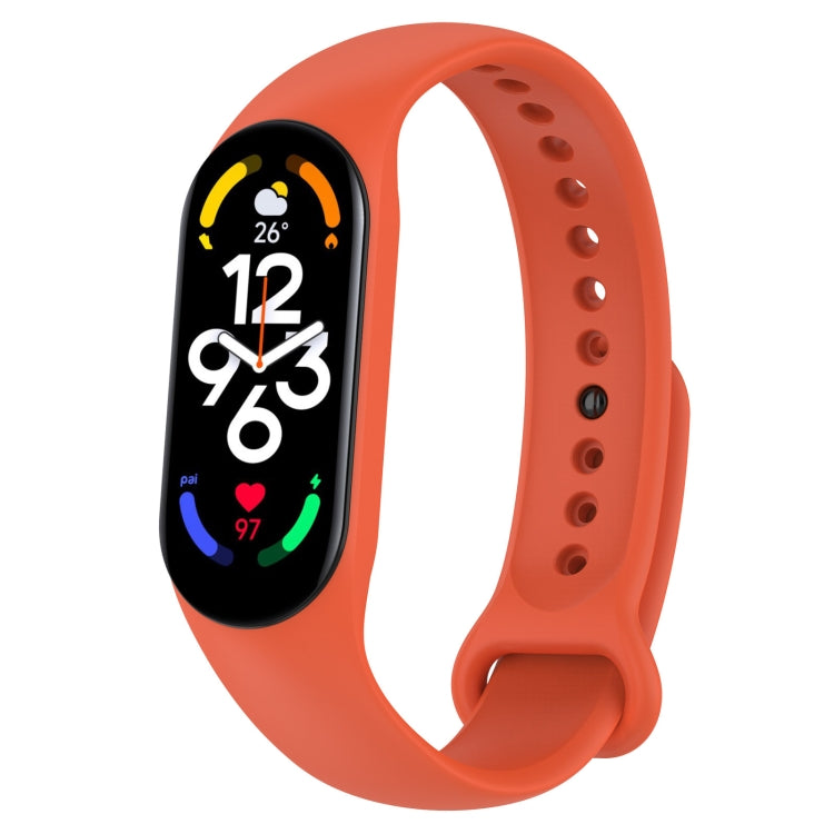 For Xiaomi Mi Band 7 / 7NFC / 6 / 6 NFC / 5 / 5 NFC / Amazfit Band 5 Official Silicone Watch Band(Orange) by bashfashion