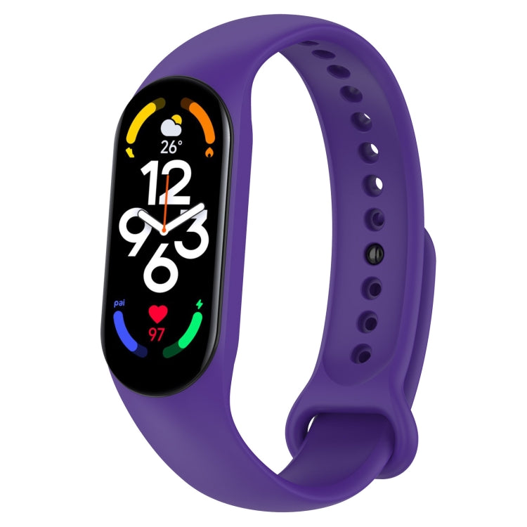 For Xiaomi Mi Band 7 / 7NFC / 6 / 6 NFC / 5 / 5 NFC / Amazfit Band 5 Official Silicone Watch Band(Star Purple) by bashfashion