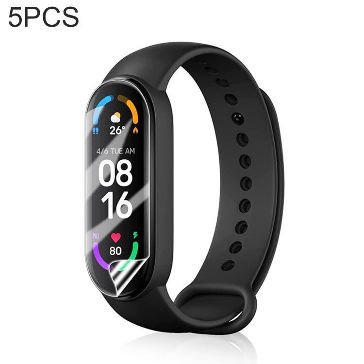 5 PCS For Xiaomi Mi Band 7 / 7 NFC HD Scratch-proof Full Screen TPU Soft Film by bashfashion