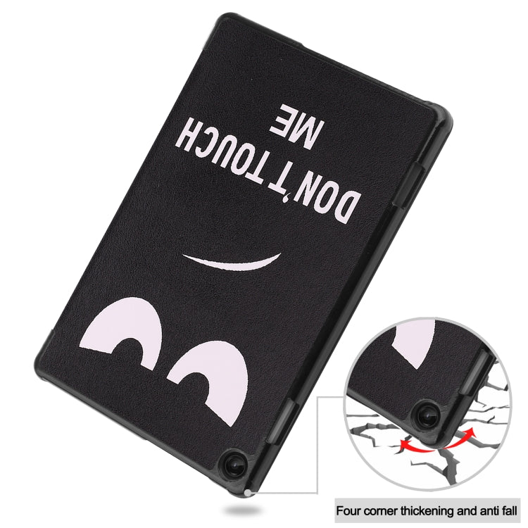 For Lenovo Tab M10 3rd Gen Custer Painted 3-Fold Holder Smart Leather Tablet Case(Big Eye Me) by bashfashion