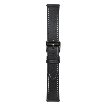 For Samsung Galaxy Watch4 40mm / 44mm Plain Weave Leather Watch Band(Black) by bashfashion