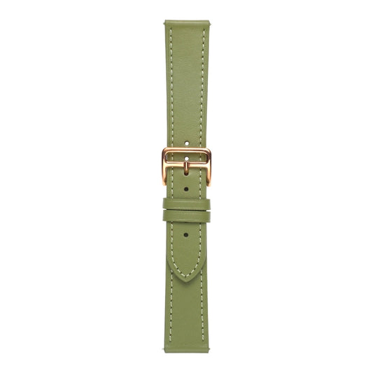 For Samsung Galaxy Watch4 40mm / 44mm Plain Weave Leather Watch Band(Avocado Green) by bashfashion