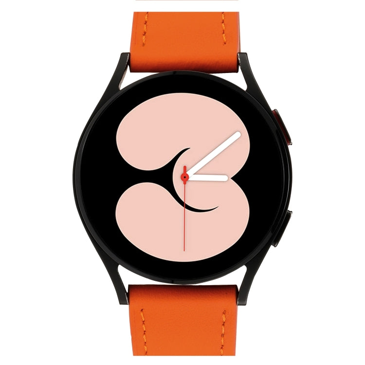 For Samsung Galaxy Watch4 40mm / 44mm Plain Weave Leather Watch Band(Orange) by bashfashion