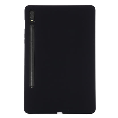 For Samsung Galaxy Tab S8 / S7 Pure Color Liquid Silicone Shockproof Tablet Case(Black) by bashfashion