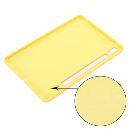 For Samsung Galaxy Tab S8 / S7 Pure Color Liquid Silicone Shockproof Tablet Case(Yellow) by bashfashion
