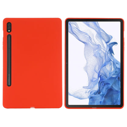 For Samsung Galaxy Tab S8 / S7 Pure Color Liquid Silicone Shockproof Tablet Case(Red) by bashfashion