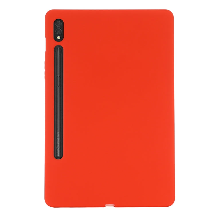 For Samsung Galaxy Tab S8 Ultra Pure Color Liquid Silicone Shockproof Tablet Case(Red) by bashfashion