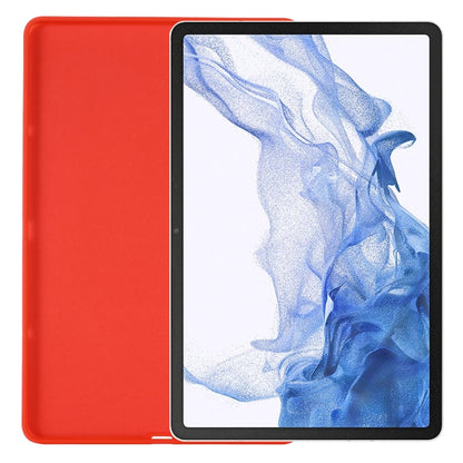For Samsung Galaxy Tab S8 Ultra Pure Color Liquid Silicone Shockproof Tablet Case(Red) by bashfashion
