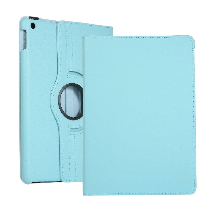 For Lenovo M10 Plus 3rd Litchi Texture 360 Degrees Rotation Leather Tablet Case with Holder(Light Blue) by bashfashion