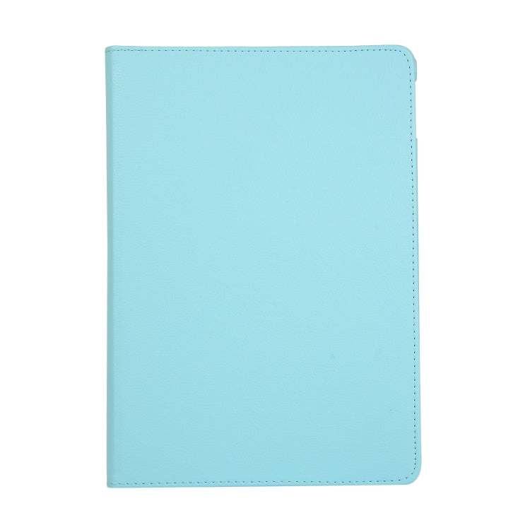 For Lenovo M10 Plus 3rd Litchi Texture 360 Degrees Rotation Leather Tablet Case with Holder(Light Blue) by bashfashion