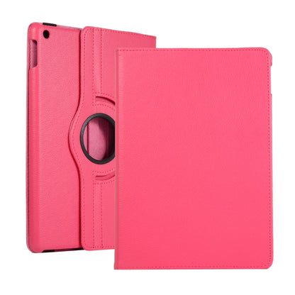 For Lenovo M10 Plus 3rd Litchi Texture 360 Degrees Rotation Leather Tablet Case with Holder(Rose Red) by bashfashion