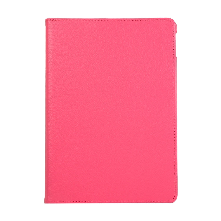 For Lenovo M10 Plus 3rd Litchi Texture 360 Degrees Rotation Leather Tablet Case with Holder(Rose Red) by bashfashion