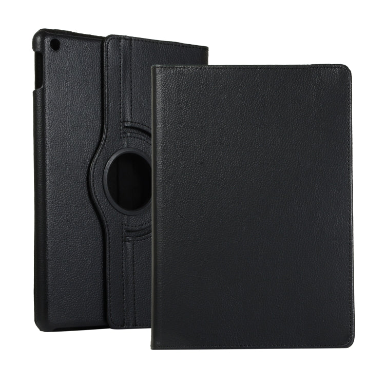 For Lenovo M10 Plus 3rd Litchi Texture 360 Degrees Rotation Leather Tablet Case with Holder(Black) by bashfashion