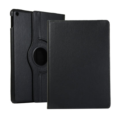 For Lenovo M10 Plus 3rd Litchi Texture 360 Degrees Rotation Leather Tablet Case with Holder(Black) by bashfashion