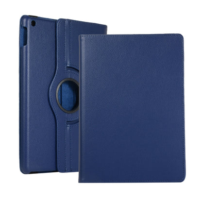 For Lenovo M10 Plus 3rd Litchi Texture 360 Degrees Rotation Leather Tablet Case with Holder(Dark Blue) by bashfashion