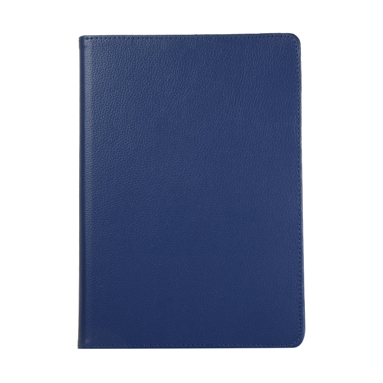 For Lenovo M10 Plus 3rd Litchi Texture 360 Degrees Rotation Leather Tablet Case with Holder(Dark Blue) by bashfashion
