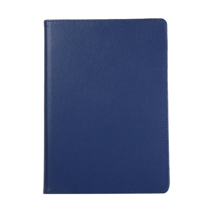 For Lenovo M10 Plus 3rd Litchi Texture 360 Degrees Rotation Leather Tablet Case with Holder(Dark Blue) by bashfashion